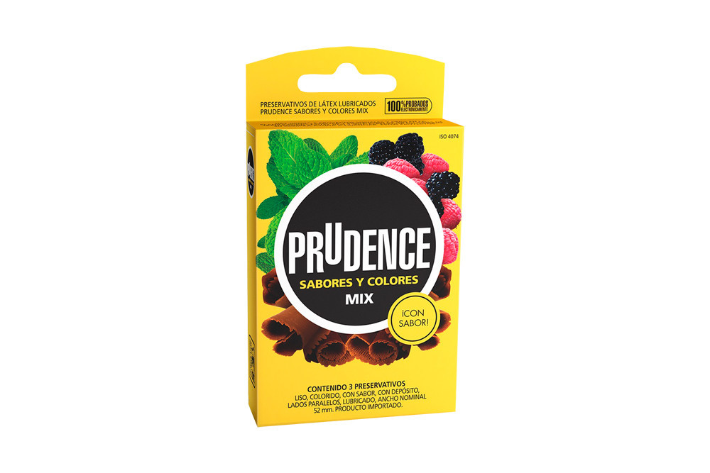 Condones Prudence Latex Mix Caja Con 3 Unidades