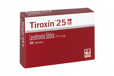 Tiroxin 25 mcg Caja Con 50 Tabletas