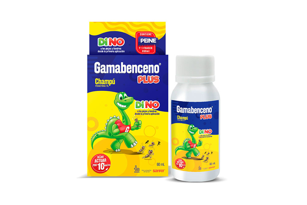 Gamabenceno Plus Champú  1 % Caja Con Frasco Con 60 mL