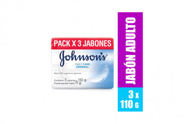 Jabón Johnson's Daily Care Original Empaque Con 3 Barras Con 110 g C/U
