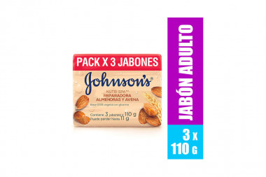 Jabón Johnson´s Avena y Almendras 3 uds Con 110 gr