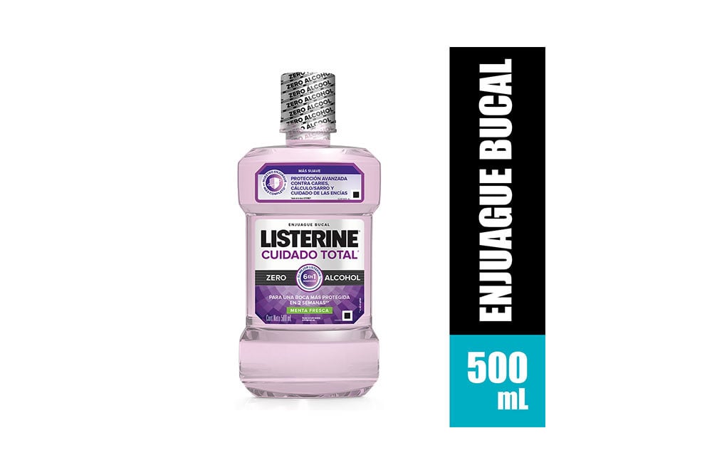 Enjuague Bucal Listerine Cuidado Total Zero Con 500 ml