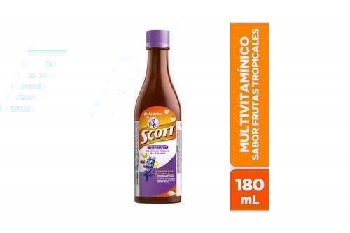 Emulsión Scott Frasco Con 180 mL – Sabor A Frutas Tropicales