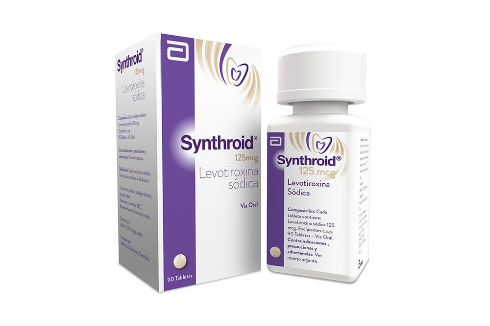 Synthroid 125 mcg Frasco Con 90 Tabletas