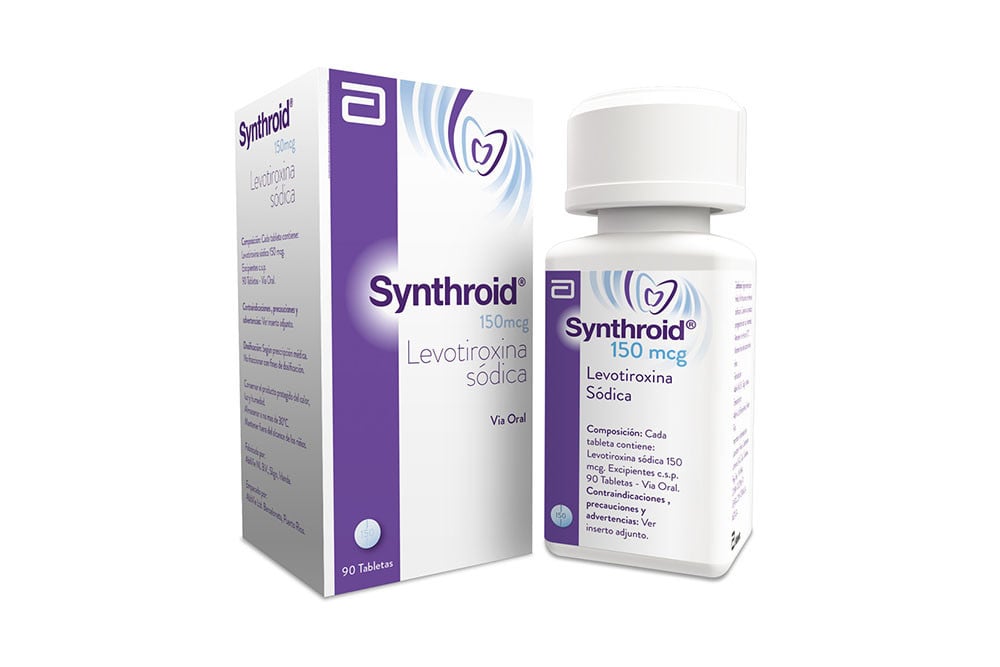 SYNTHROID 1 Synthroid 150 Mcg Frasco Con 90 Tabletas