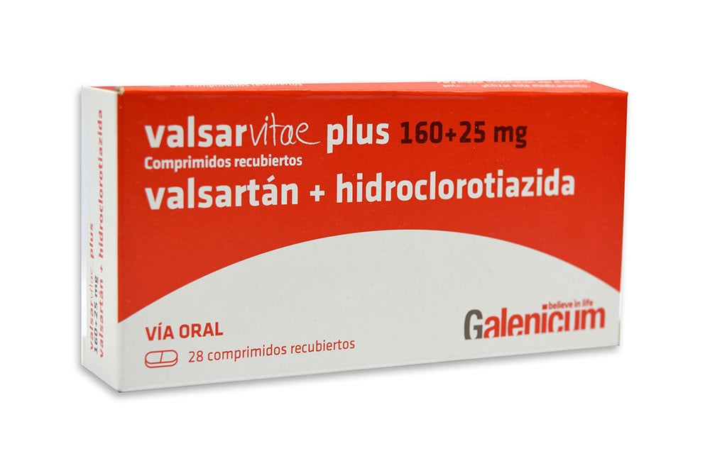 Valsarvitae Plus 160Mg/ 25Mg Tableta Recubierta Con 28 Tabletas Valsarvitae Plus 160Mg/ 25Mg Tableta Recubierta Con 28 Tabletas