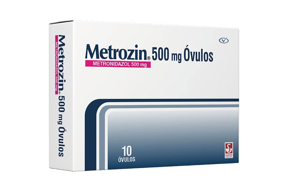 Metrozin Óvulos 500 Mg Caja Con 10 Óvulos