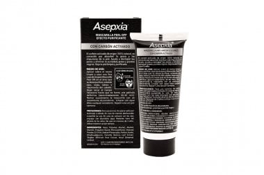 Asepxia Mascarilla Facial Antiacné Carbón Tubo Con 30 g