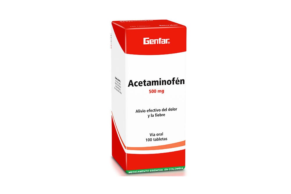 Acetaminofén 500 mg Caja Con 100 Tabletas Acetaminofén 500 Mg Caja Con 100 Tabletas