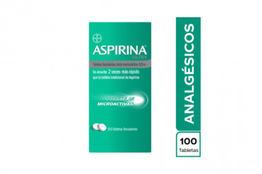 Aspirina Ultra 500 mg Caja Con 100 Tabletas