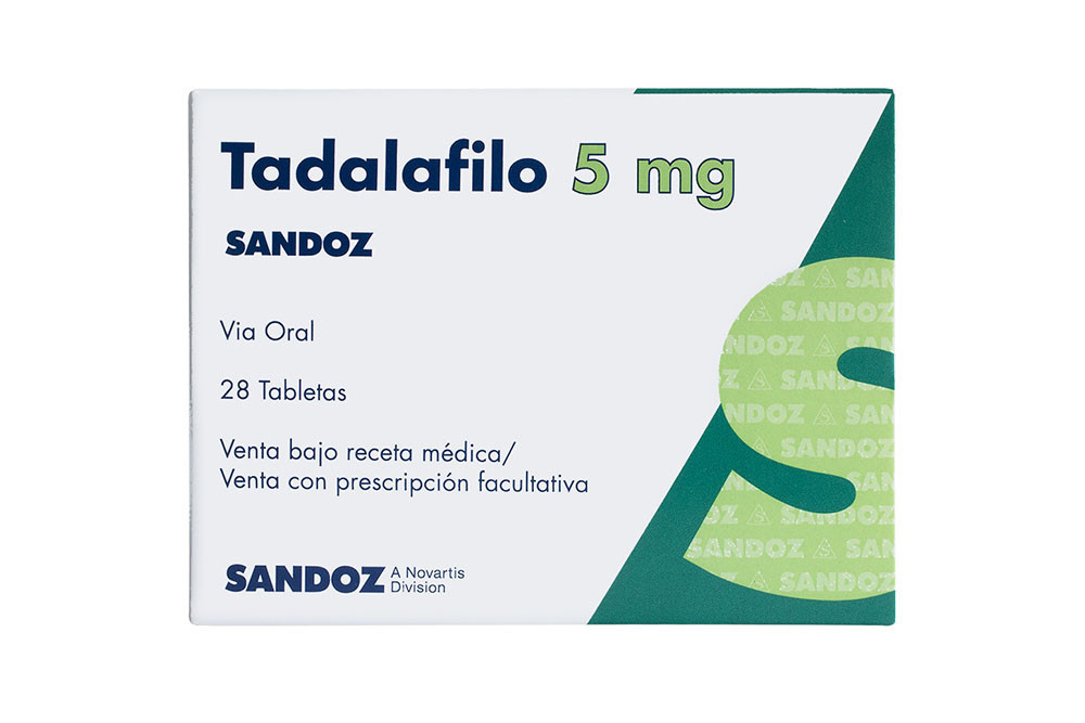 Tadalafilo 5 mg Caja Con 28 Tabletas