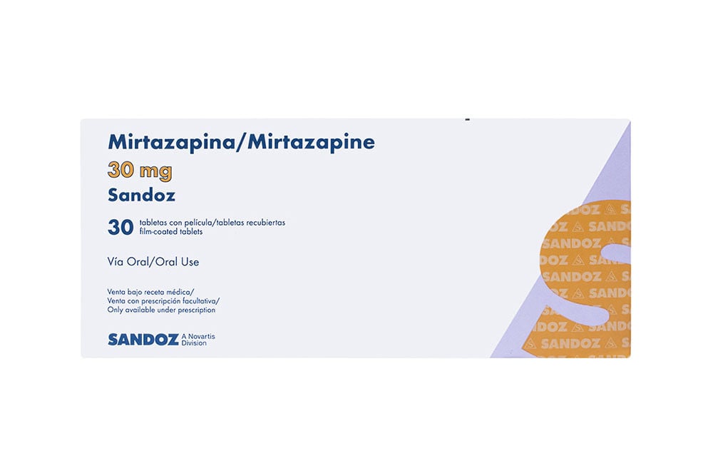Mirtazapina 30 Mg Caja Con 30 Tabletas Recubiertas 