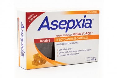 Asepxia Jabón Facial Antiacné Azufre Barra Con 100 g