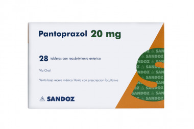 Pantoprazol 20 Mg En Caja Por 28 Tabletas