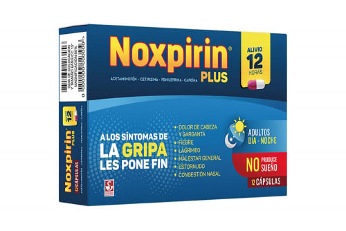 Noxpirin Plus 500 / 30 / 5 / 10 mg Caja Con 12  Cápsulas