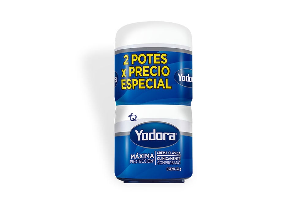 Desodorante Yodora Clásico Crema Empaque Con 2 Frascos Con 32 g C/U - Precio Especial Yodora Clasico