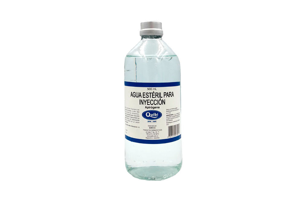 Agua Estéril Para Inyección Frasco Con 500 mL