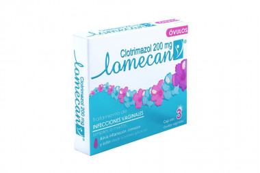Lomecan V 200 mg Caja Con 3 Óvulos Vaginales
