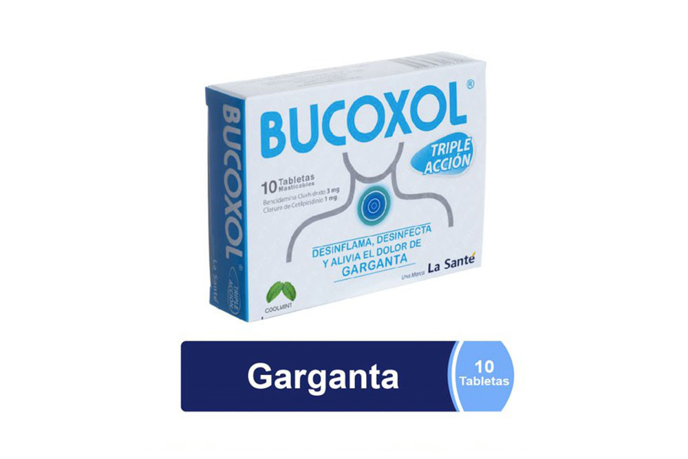 Bucoxol 3 / 1 mg Caja Con 10 Tabletas Masticables - Coolmint