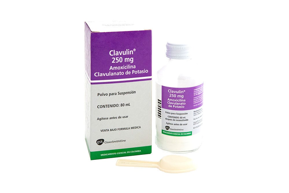 Clavulin Polvo 250 mg Caja Con Frasco Con 80 mL - Solución Oral