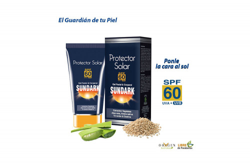 Arawak Sundark SPF 60 En Gel Caja Con Frasco Con 120 g – Protector Solar