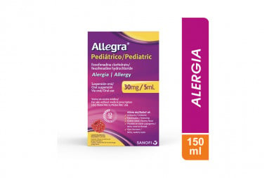 Allegra Pediátrico Suspensión Oral 30 mg / 5 mL Caja Con Frasco Con 150 mL