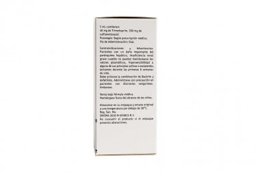 Bactrim 200 / 40 Mg Caja Con Frasco Con 100 Ml