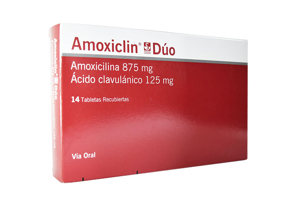 Amoxiclin Duo 875/ 125 mg Caja Con 14 Tabletas Recubiertas
