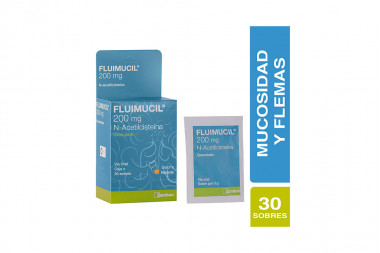 Fluimucil Granulado 200 mg Caja Con 30 Sobres