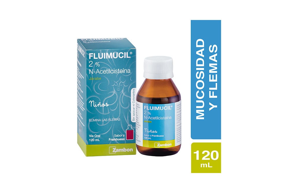 Fluimucil 2% Jarabe Niños Caja Con Frasco Con 120 mL Fluimucil 2% Jarabe Niños Caja Con Frasco Con 120 Ml