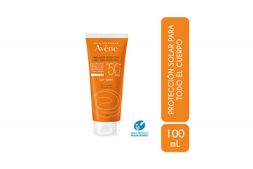 Avéne Lait En Emulsión 50 SPF Caja Con Frasco Con 100 mL