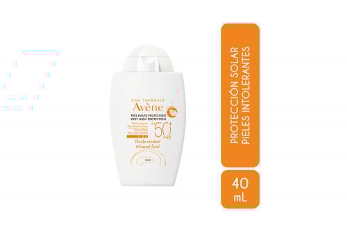 Bloqueador Avène Fluido Mineral Spf 50+ Frasco Con 40 mL