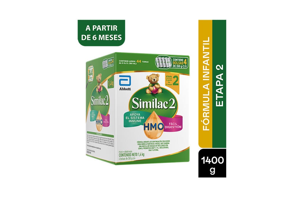 Similac 2 ProSensitive Caja Con 4 Bolsas Con 350 g C/U Similac 2 Prosensitive Caja Con 4 Bolsas Con 350 G C/U