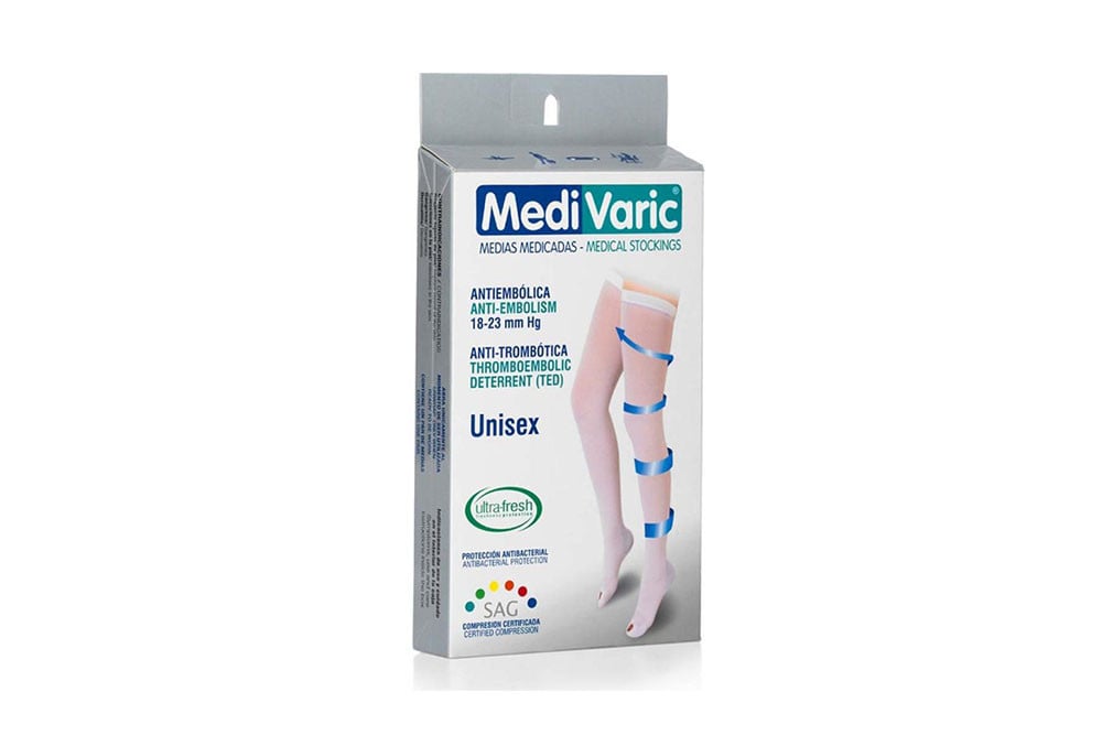 MEDIA ANTIEMBOLICA MEDIVARIC Media Antiembolica Medivaric T-S Blanco Muslo