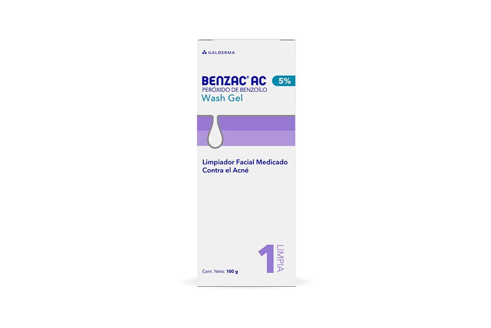 Benzac Ac Wash 5% Gel Caja Con Frasco Con 100 G