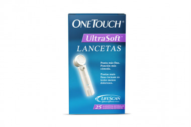 Lancetas OneTouch UltraSoft Caja Con 25 Unidades
