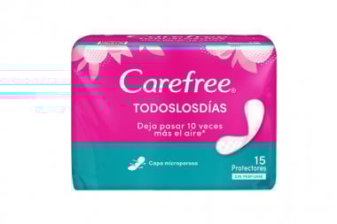 Protectores Carefree Brisa Sin Perfume Empaque Con 15 Unidades