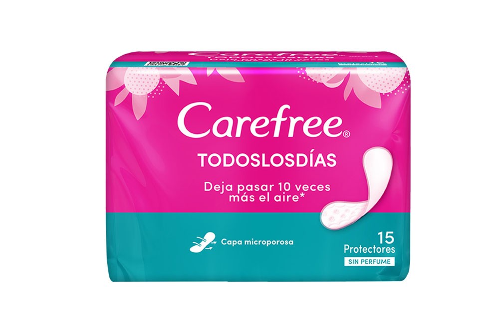 Protectores Carefree Brisa Sin Perfume Empaque Con 15 Unidades