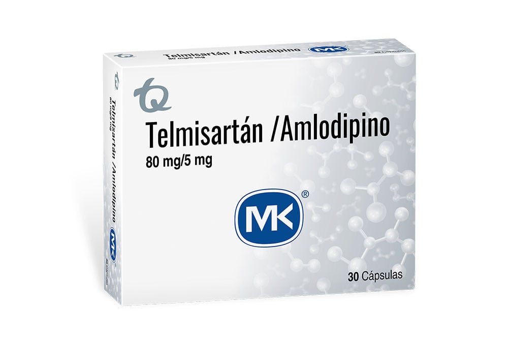 Telmisartán/ Amlodipino 80/ 5 mg Caja Con 30 Cápsulas