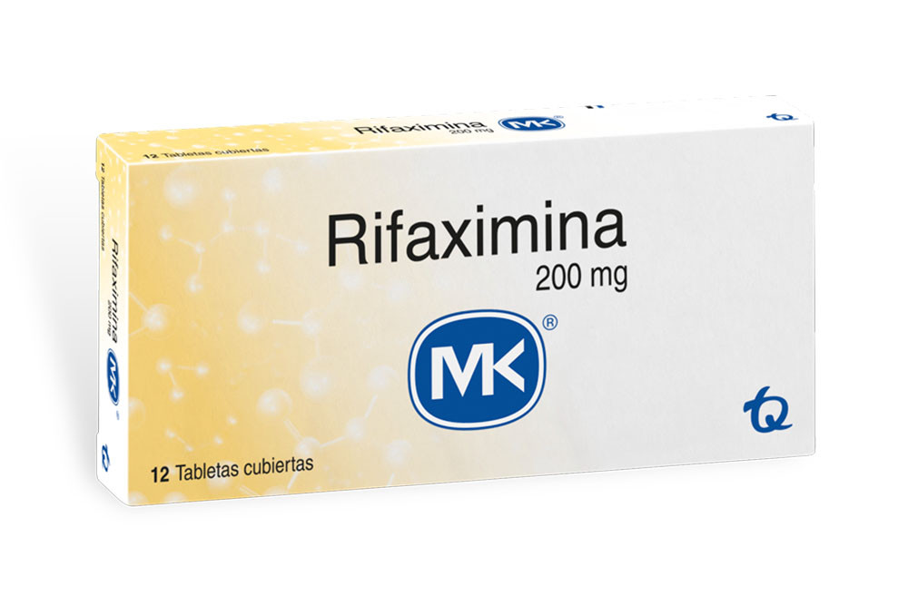 Rifaximina 200 mg Caja Con 12 Tabletas