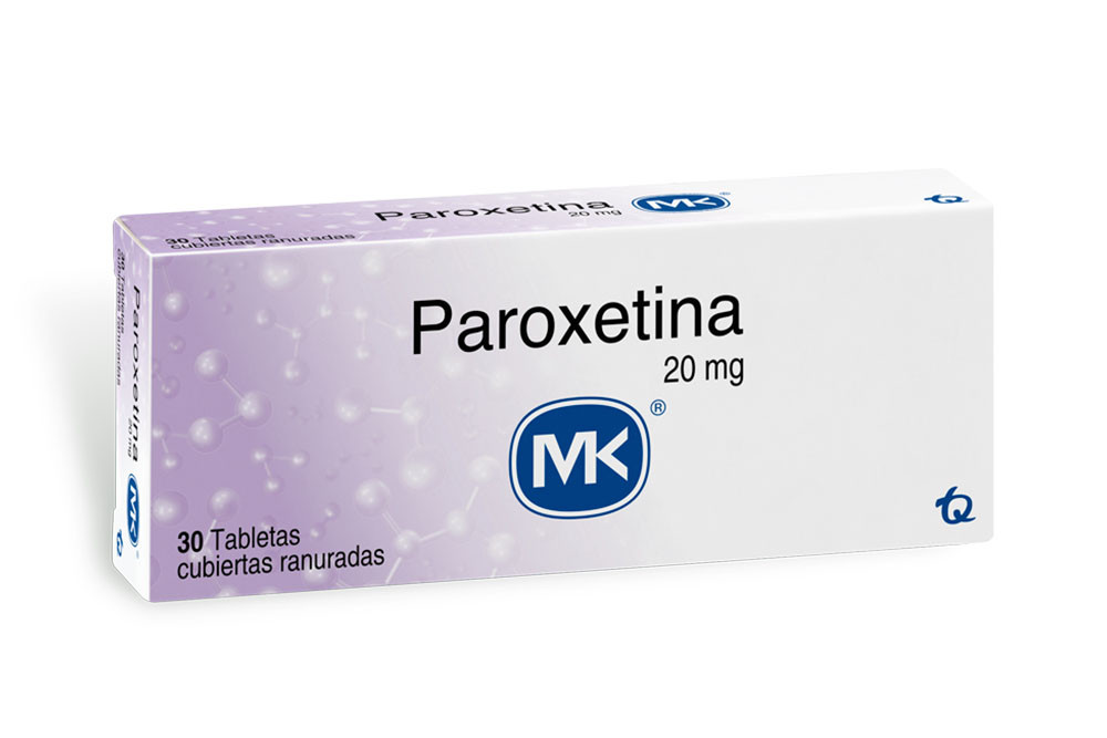 Paroxetina 20 mg Caja Con 30 Tabletas Recubiertas