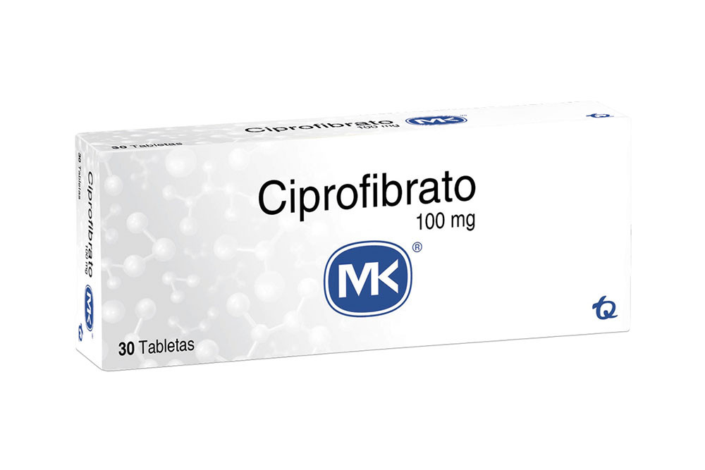 Ciprofibrato 100 mg Caja Con 30 Tabletas Recubiertas