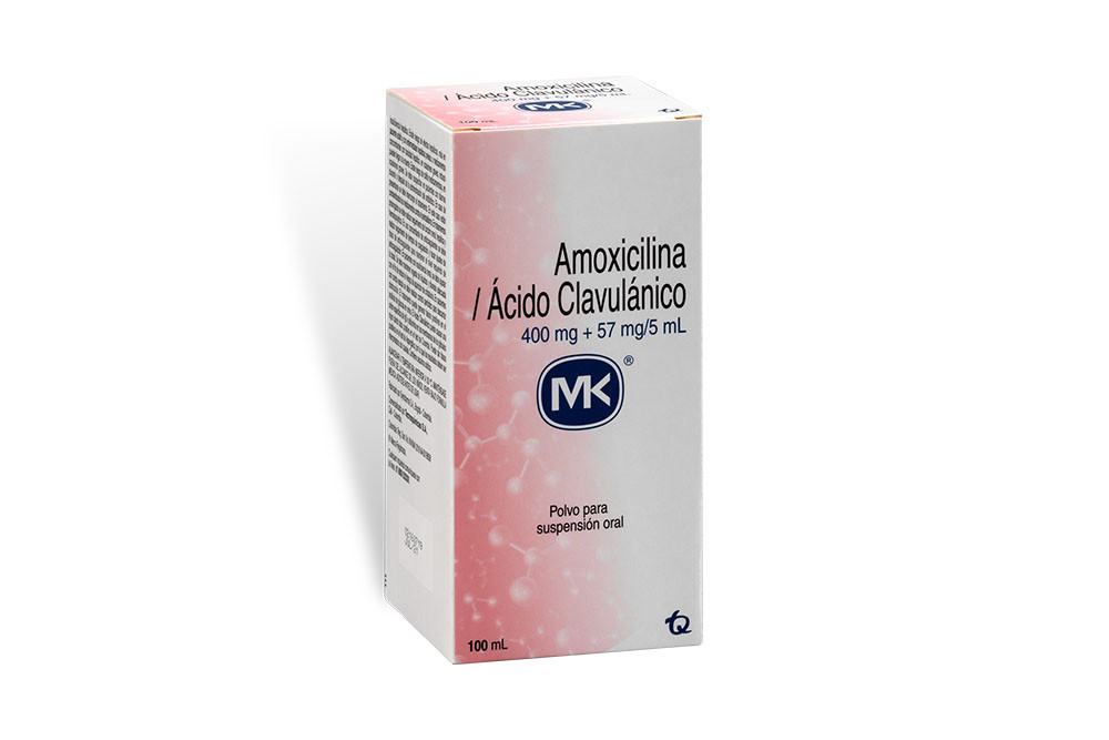 Amoxicilina 400 Ácido Clavulánico 57 Caja Con Frasco Con 100 mL