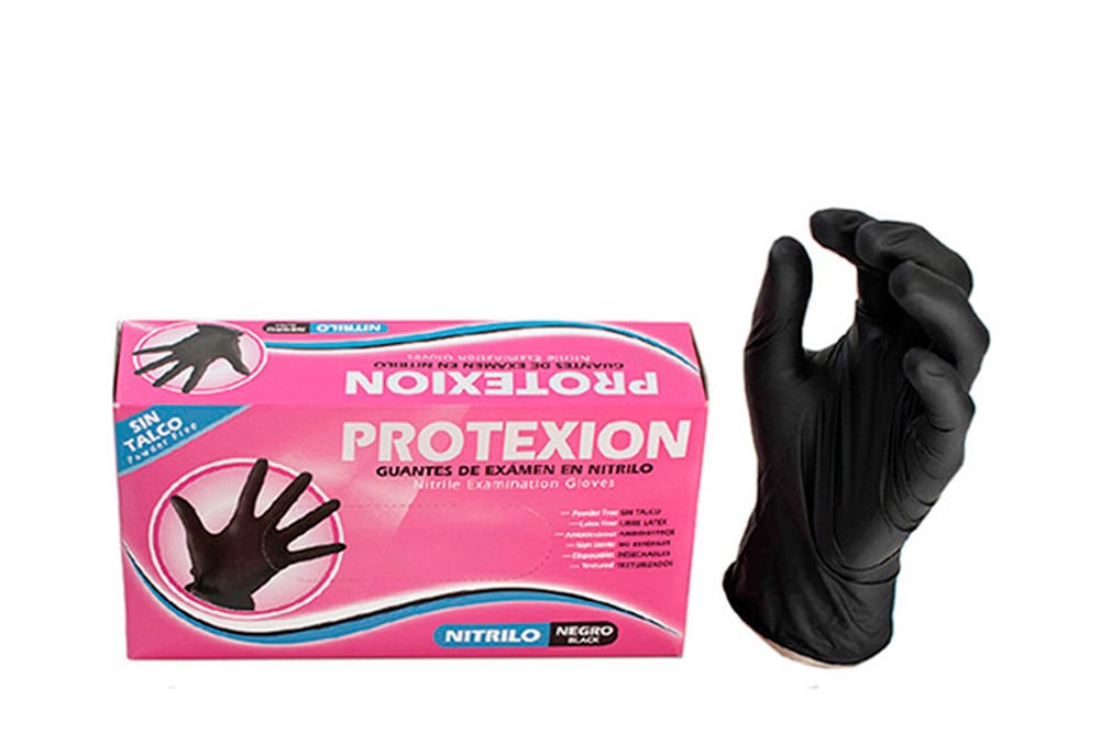 Guantes Desechables Vinilo Negro Talla S Caja Con 100 Unidades