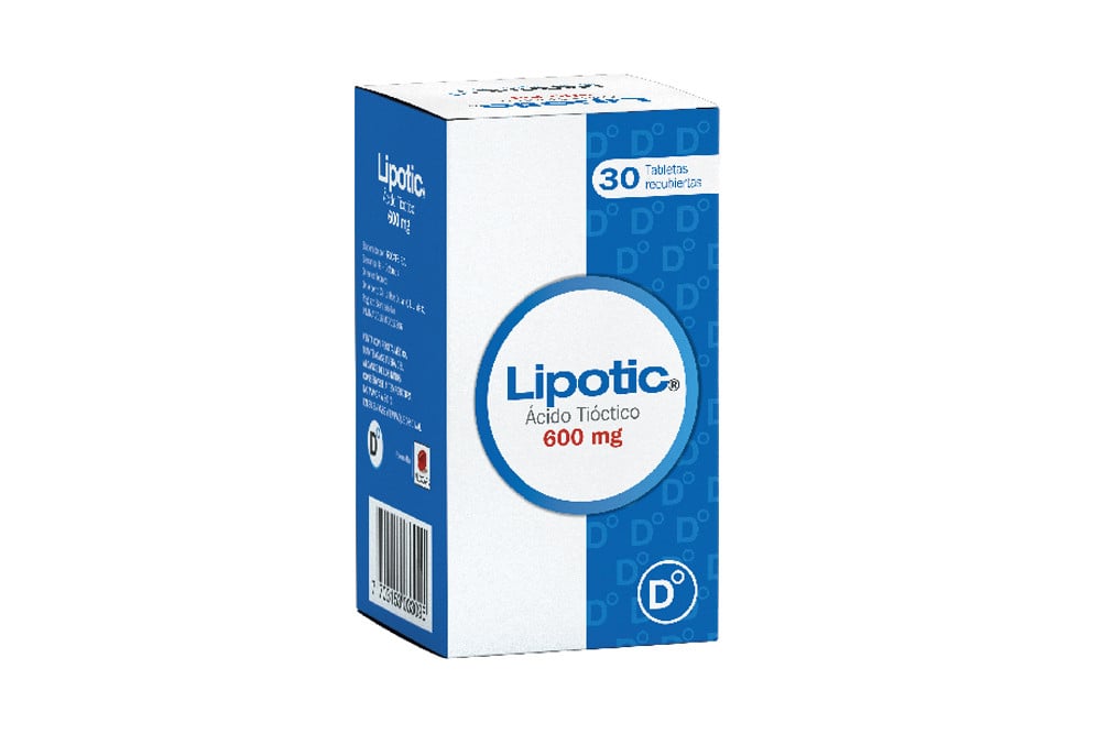 Lipotic 600 Mg Caja Con 30 Tabletas Recubiertas