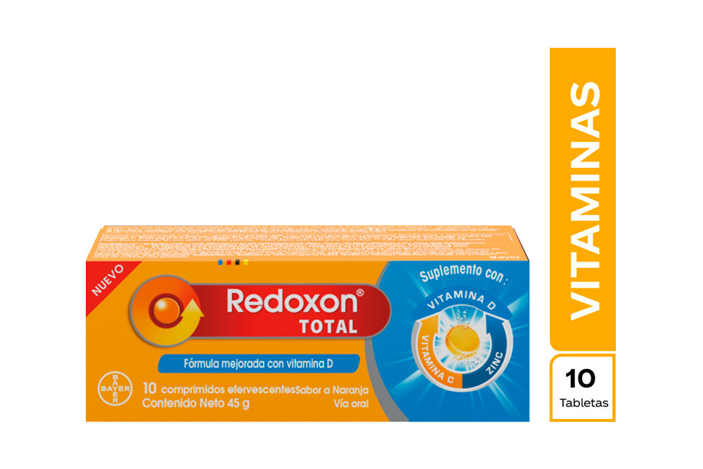 Redoxon Total Efervescentes Caja Con 10 Tabletas