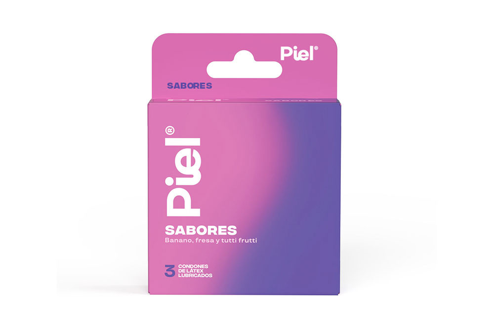Condones Piel Sabores Lubricados Caja Con 3 Unidades