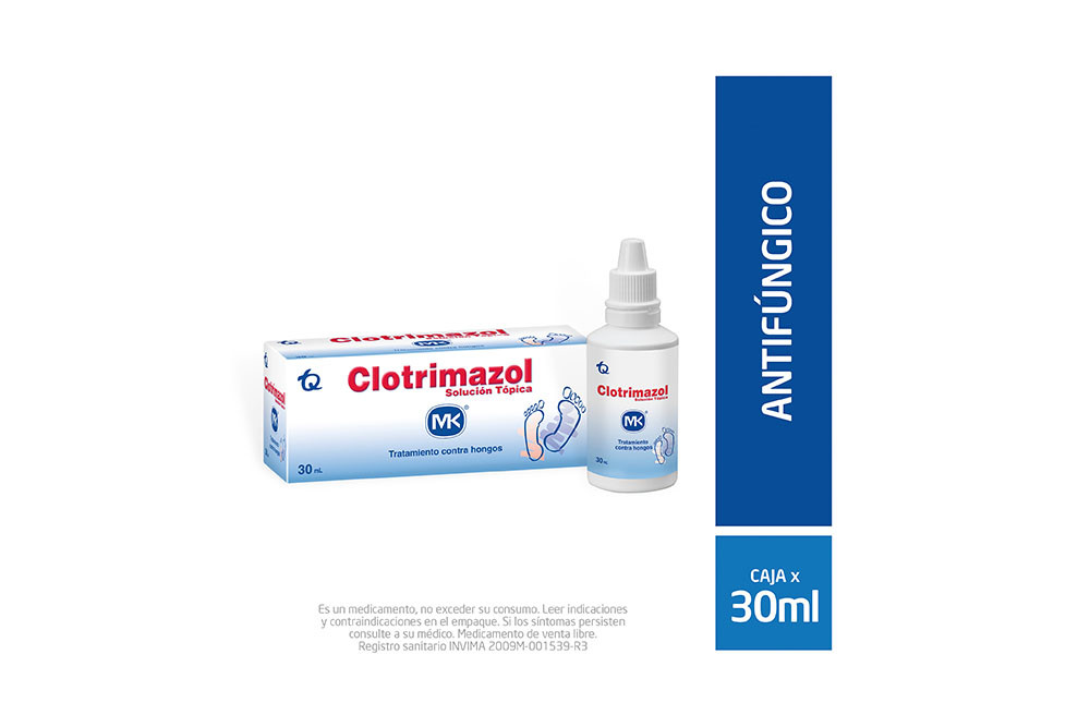 Clotrimazol Solución Frasco Gotero Con 30 mL