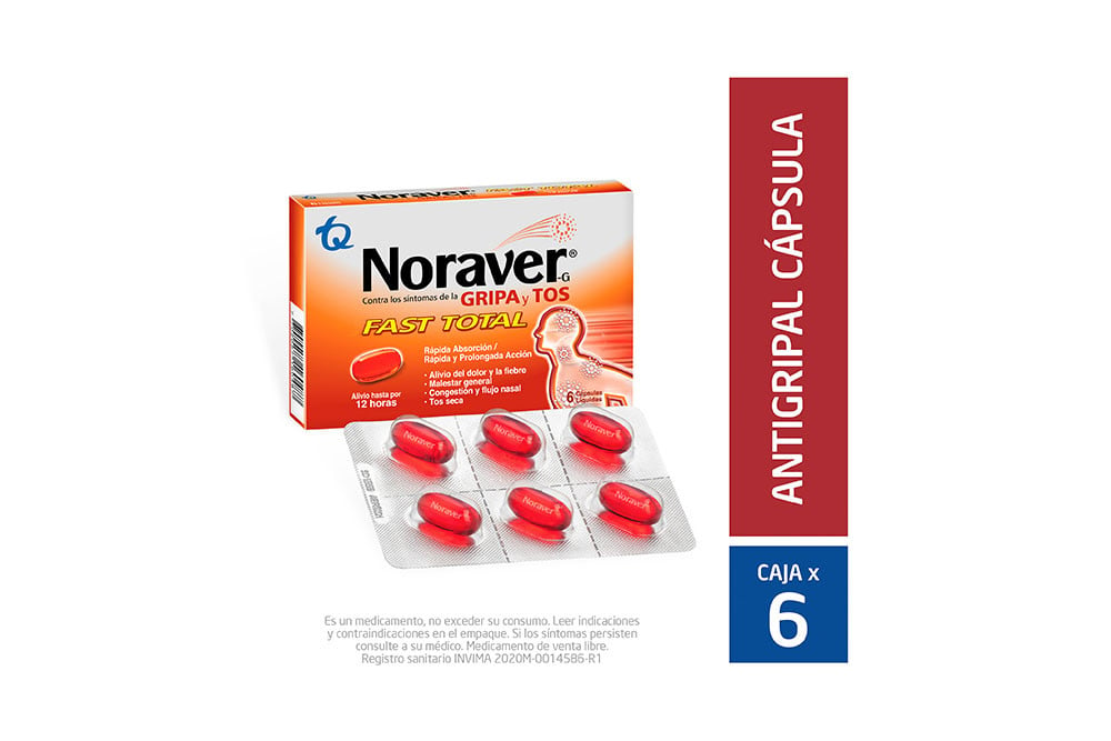 Noraver Fast Total Caja Con 6 Cápsulas Líquidas