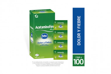 Acetaminofén MK 500 mg Caja...